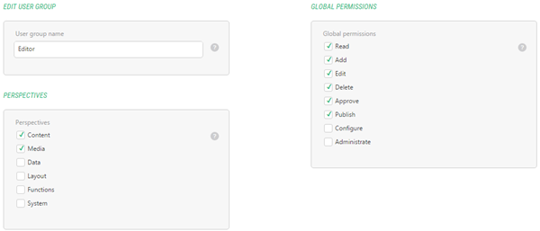 Global permissions on groups